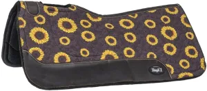 Tough 1 Sunflower Print Felt Saddle Pad