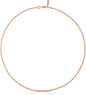 TOUS Rose Gold Plated Cable Chain Necklace