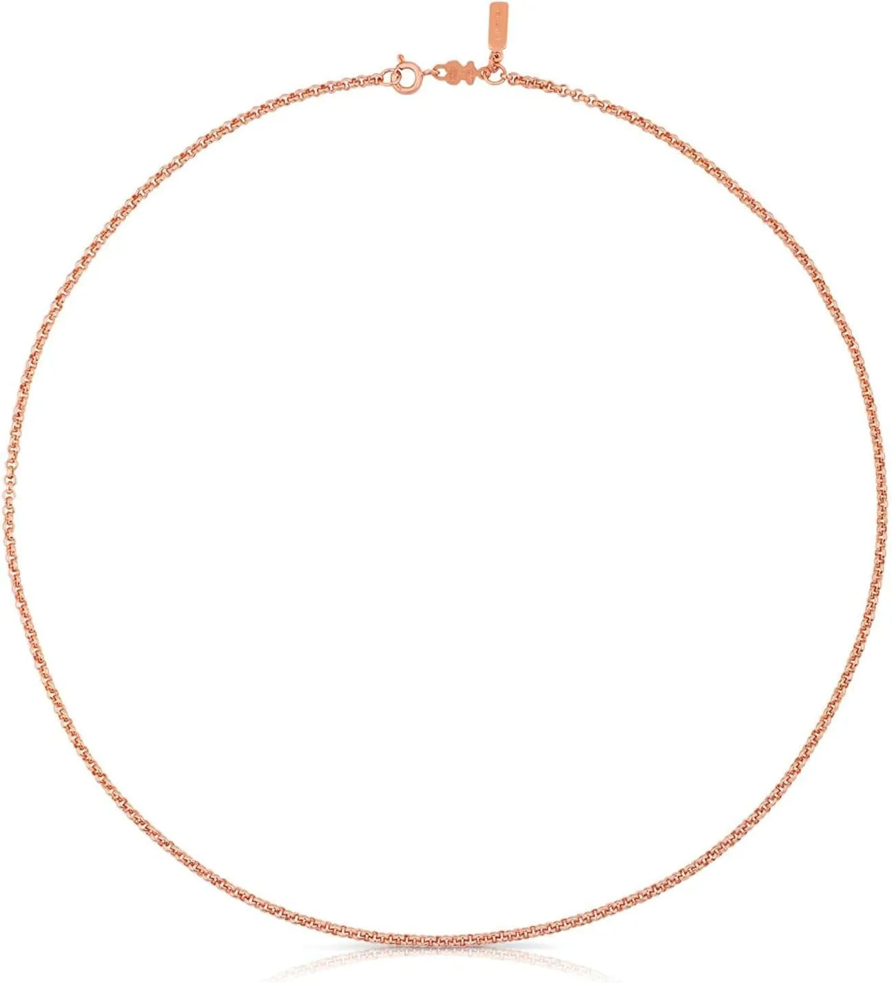 TOUS Rose Gold Plated Cable Chain Necklace
