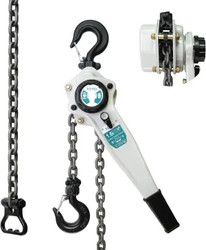 TOYO Lever Chain Hoist 3500Lbs 10ft,Chain Come Along 1.6T 10Ft Ratchet Chain Puller Hoist Alloy Steel G80 Chain 2 Heavy Duty Hooks for Building Warehouse Automotive Garages Machinery (3500LB 10FT)