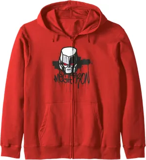 Transformers Classic Megatron Graffiti Face Portrait Zip Hoodie