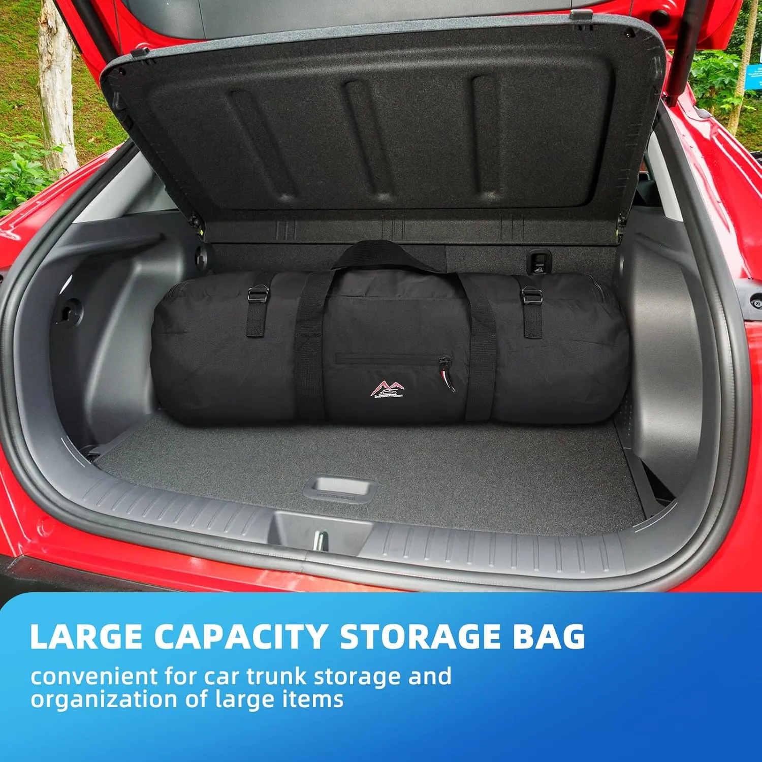 Travel Duffel Bag 37L/63L/125L Oversized Duffel Bag, Upgrade Zipper, Durable and Waterproof, Suitable for Camping Bag Travel Storage Bag Tent StorageBag Sports Equipment Bag (Black, XL，125L)