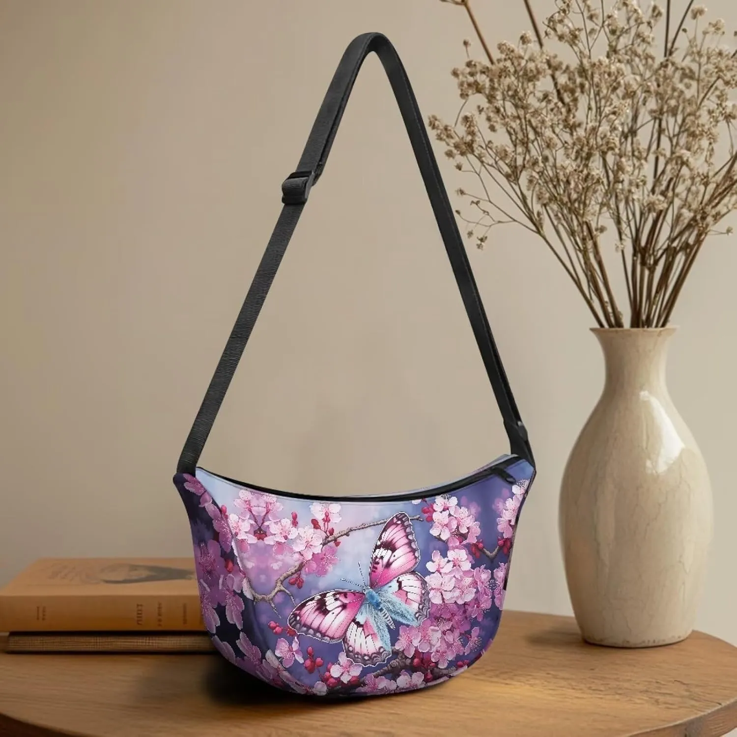 Trendy Crescent Crossbody Bag for Women Men Classic Sling Dumpling Bag Small Casual Handbag Travel Work Fanny Pack