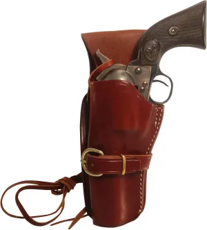 Triple K 114 Cheyenne Western Holster Left Hand Colt Single Action Army, Ruger Blackhawk, Vaquero 4-5/8" Barrel Leather Brown