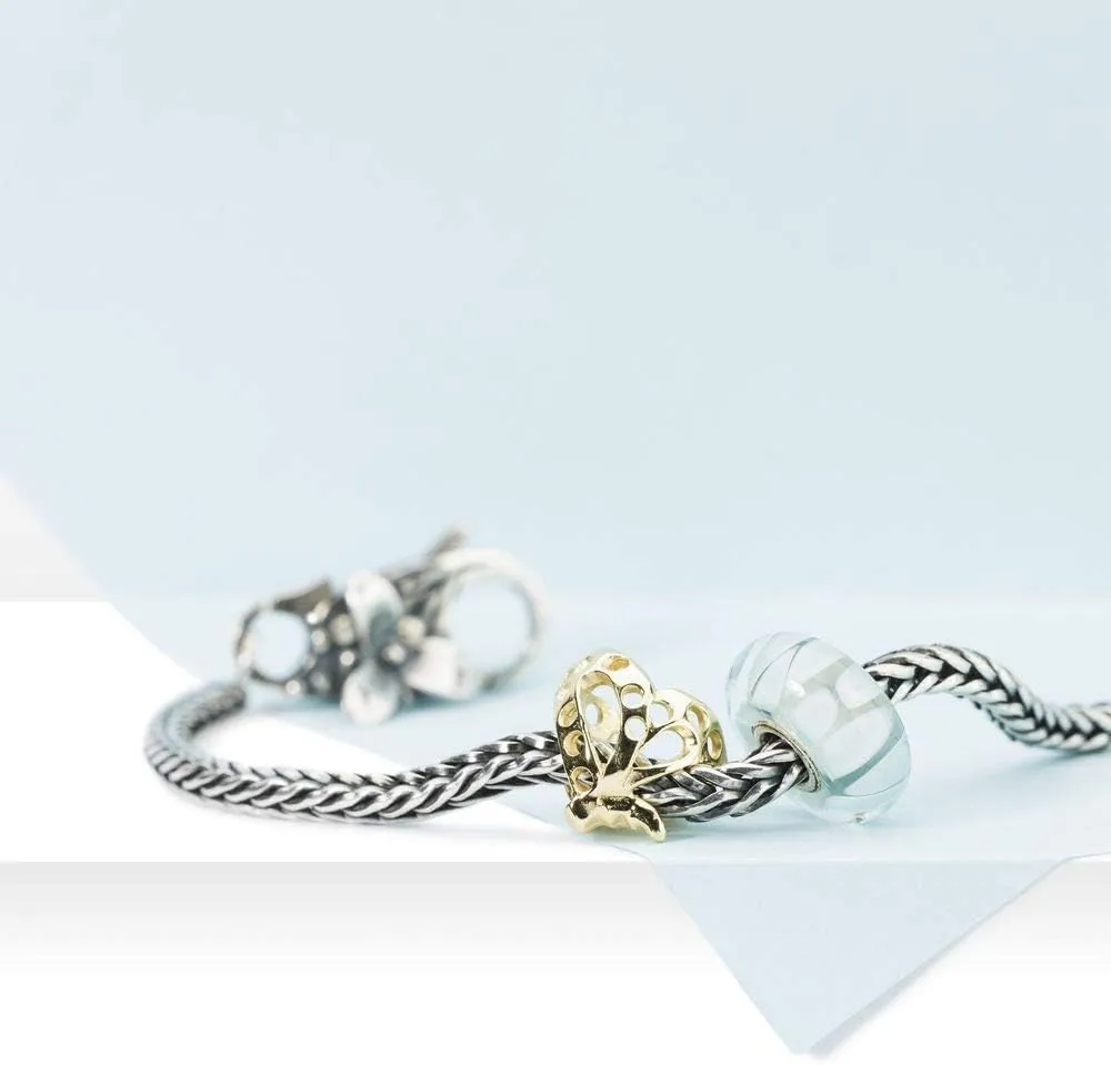 TROLLBEADS Sterling Silver Bracelet - Handcrafted Foxtail Chain Bracelet | Silver 925 | Design by Lise Aagaard