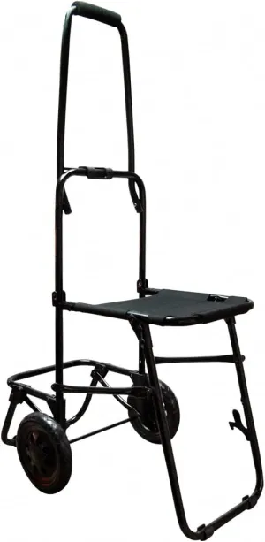 Trolley portamochilas plegable con asiento