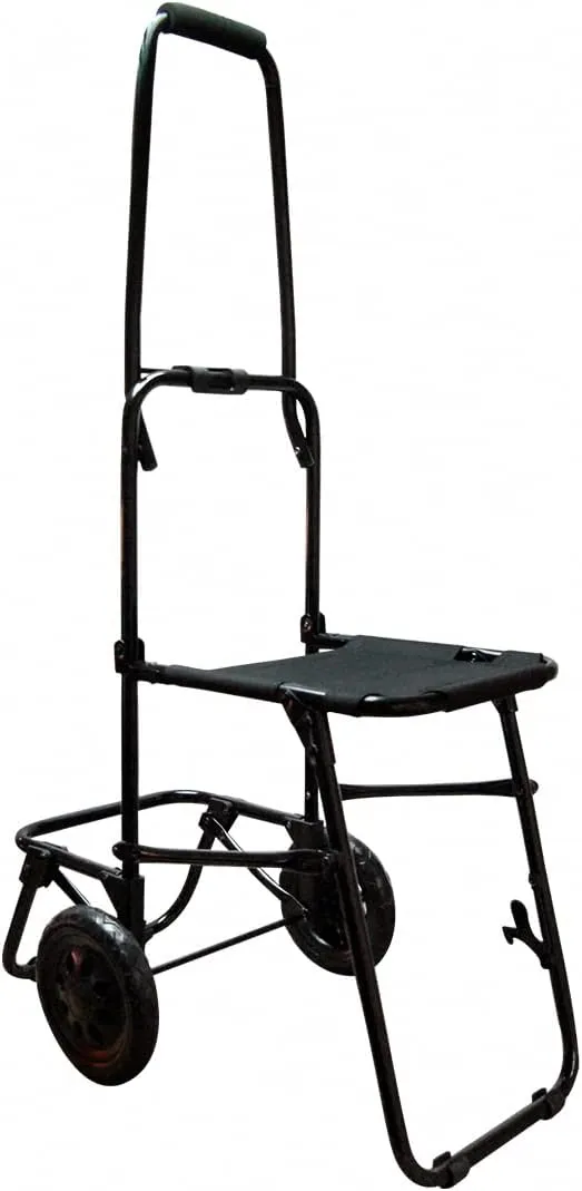 Trolley portamochilas plegable con asiento