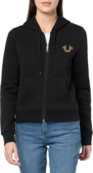 True Religion Women's TR Circular Zip Hoodie