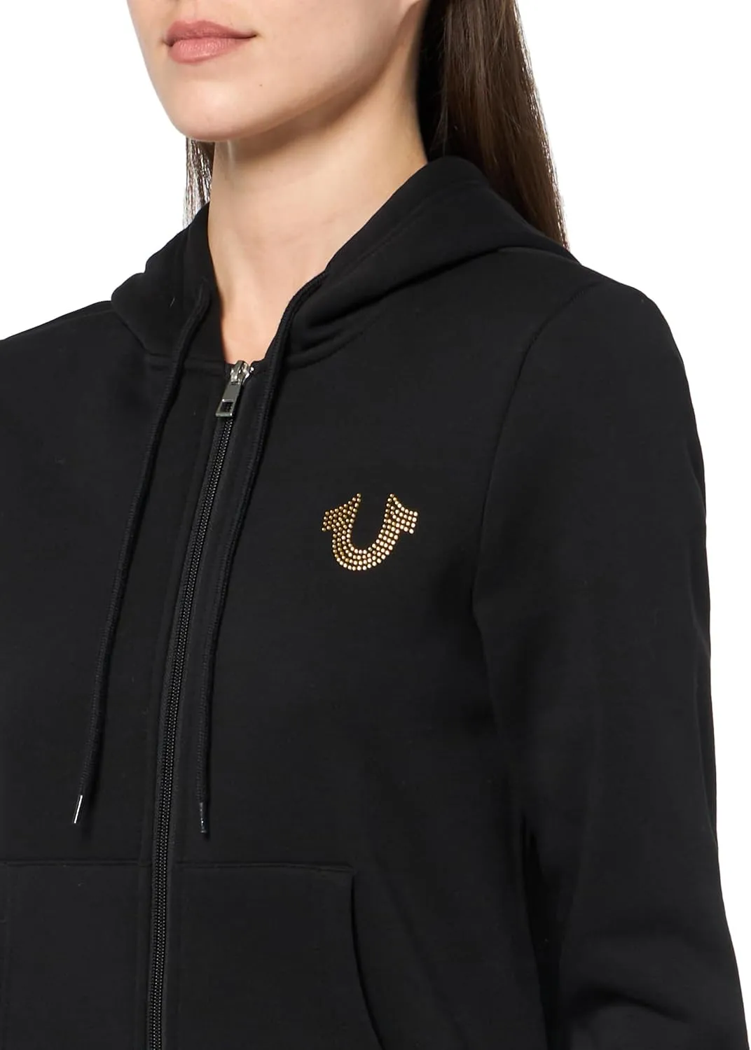 True Religion Women's TR Circular Zip Hoodie