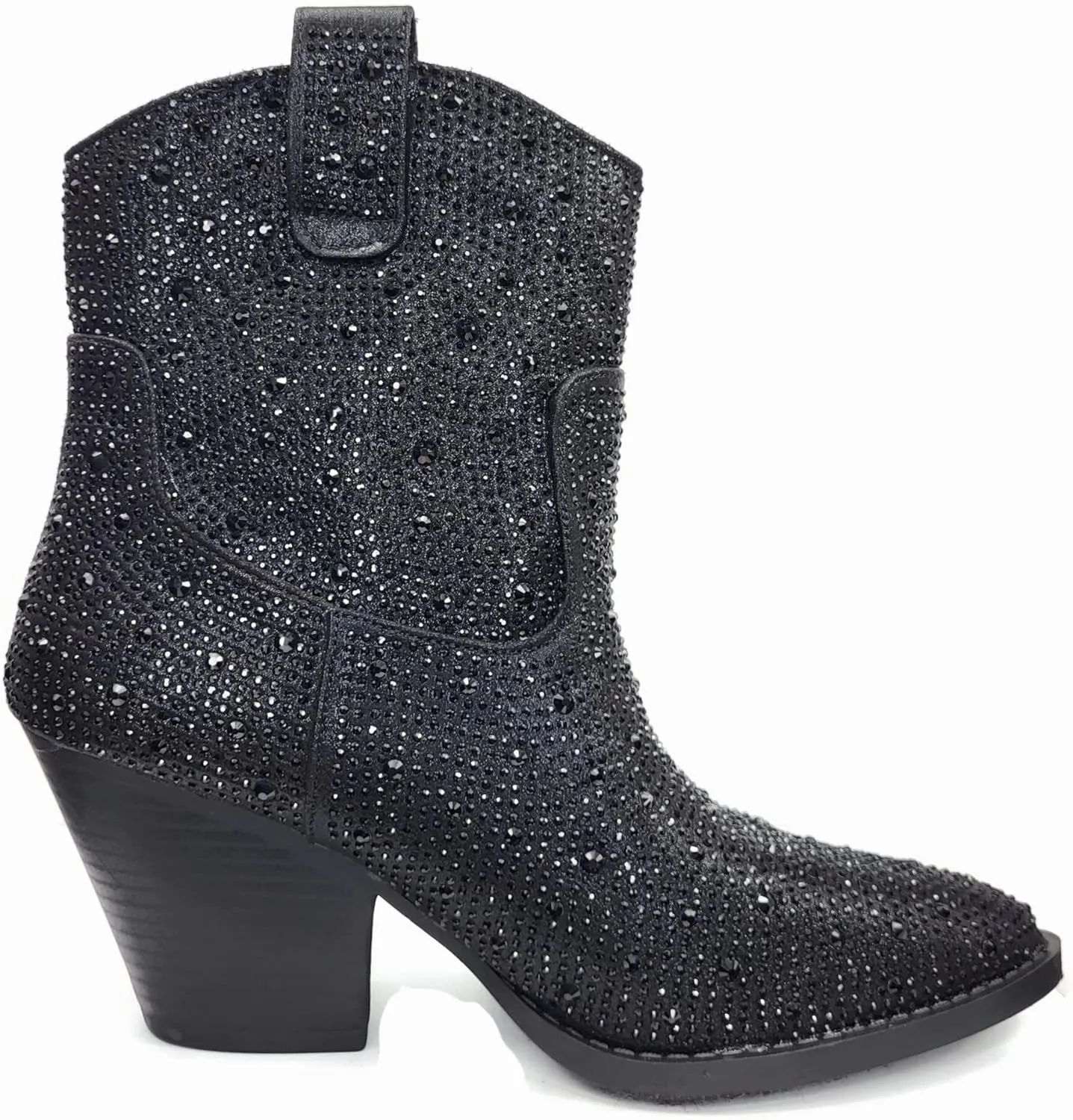 TruFox Women's Rhinestone Western Cowboy Booties