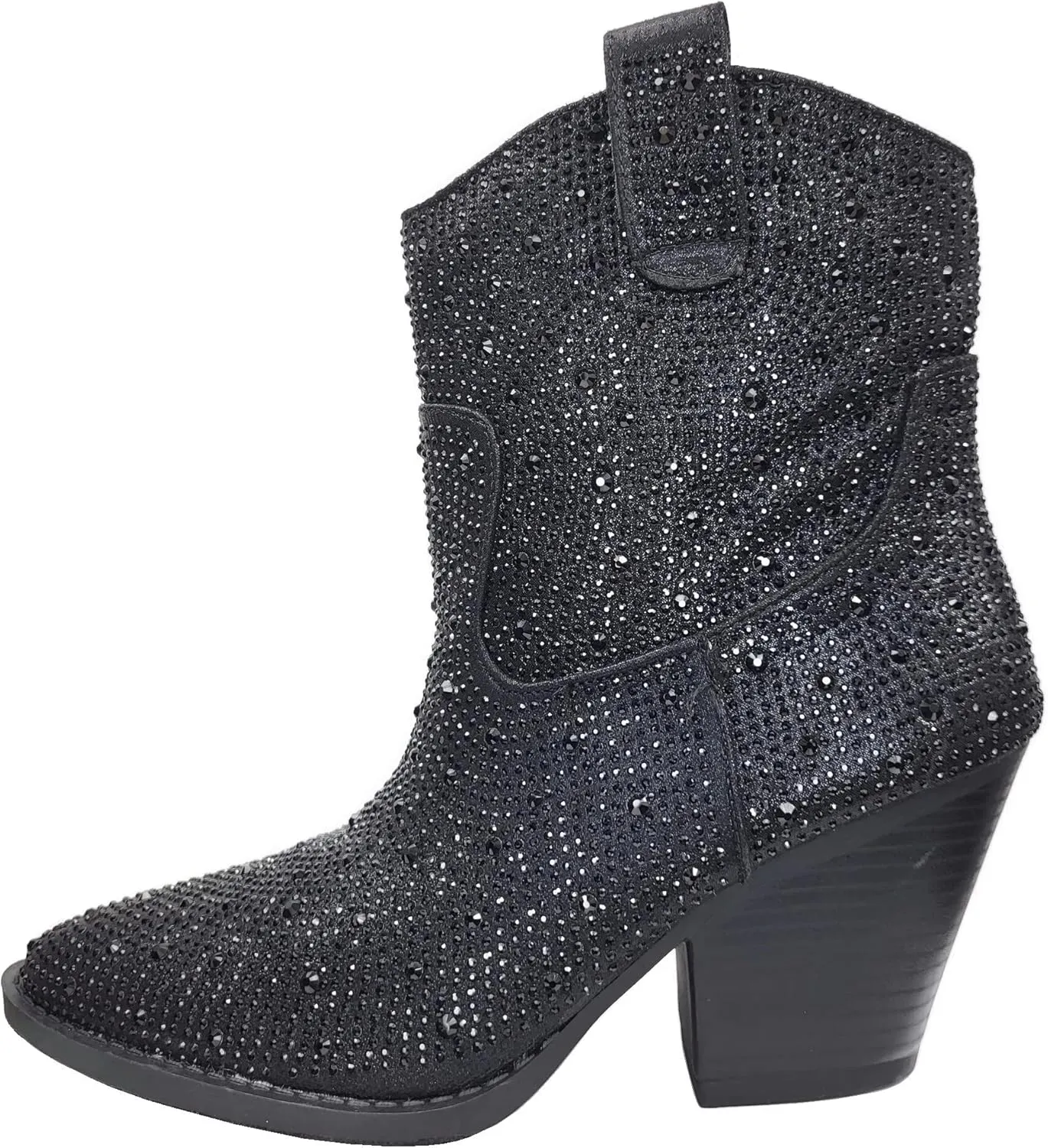TruFox Women's Rhinestone Western Cowboy Booties