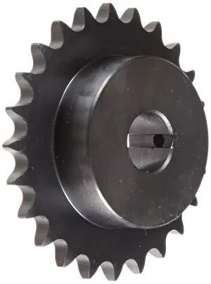 Tsubaki 40B24FP Finished Bore Sprocket, Single Strand, Hardened Teeth, Inch, #20 ANSI No., 1/2" Pitch, 24 Teeth, 7/8" Bore