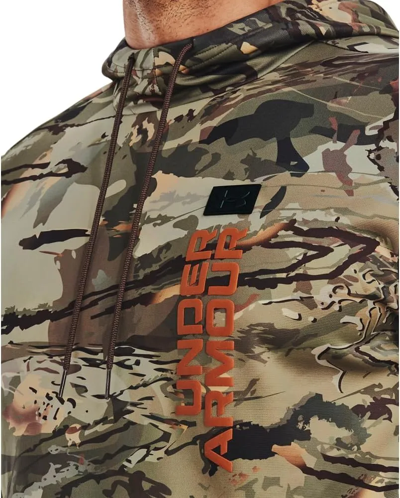 Under Armour Mens Expanse Camo Hoodie | Lightweight Breathable Fleece | Kangaroo Pocket for Hunting or Casual Wear