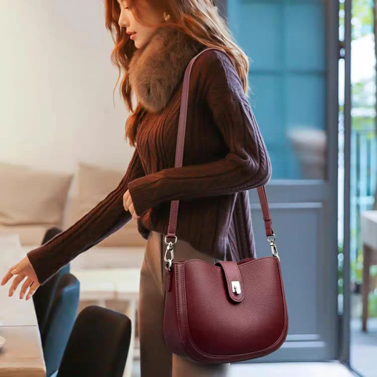 Underarm saddle bag for Women,vegan genuine shoulder bag,Trendy crossbody bag,purse.