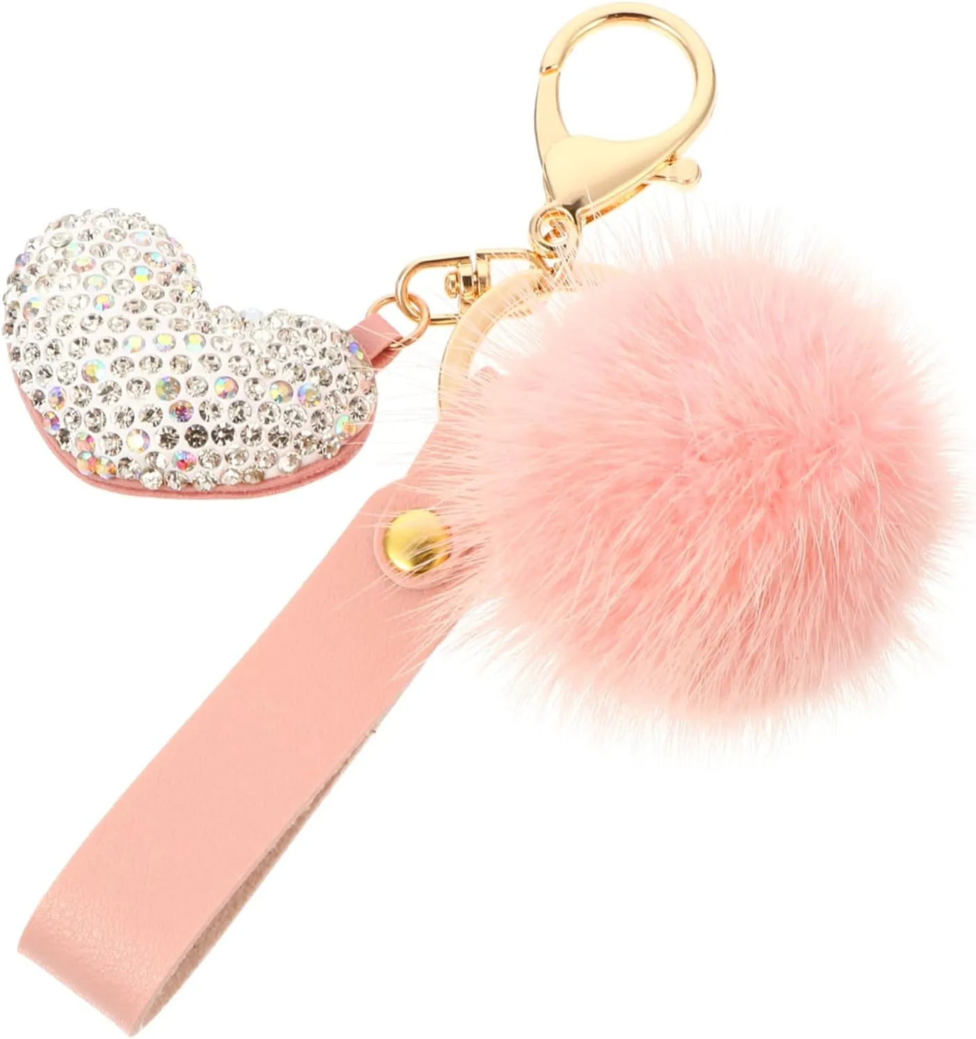 Unique Diamond Keychain Small Pendant for Bag Door Car Keys Handbag Ornament Multi-purpose Accessory