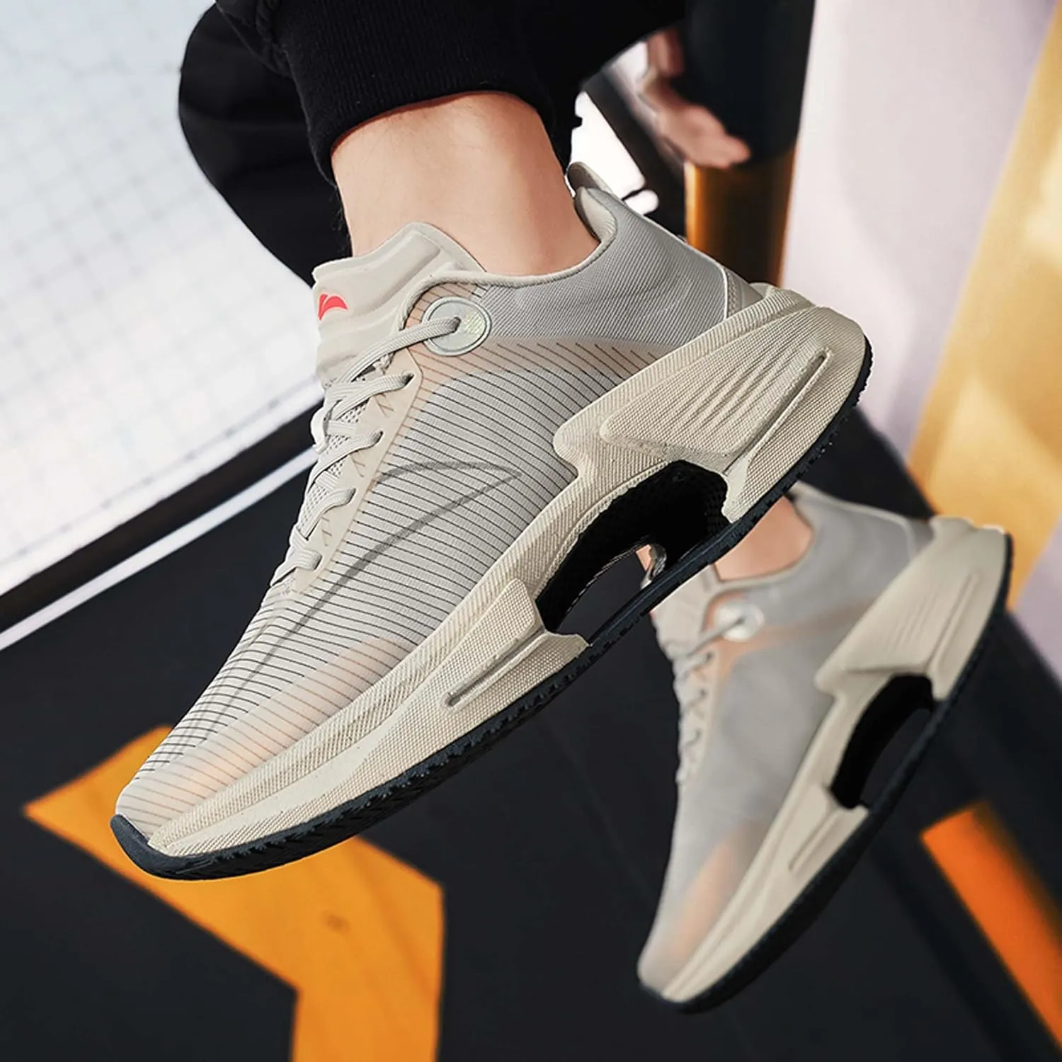Universal Large Shock-Absorbing Running Shoes, Anti Slip Sports Shoes, Breathable Casual Shoes, Outdoor Basketball Shoes