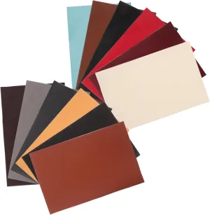 Uonlytech 12 Pcs Self Adhesive Fake Leather Repair Patch Durable PU for Sofas Car Seats Handbags Jackets Versatile Easy to Apply Long Lasting Repair Multiple Colors