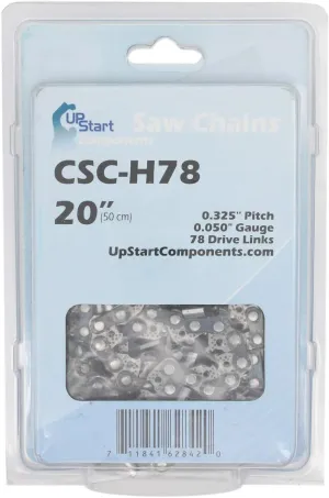 UpStart Components 3 Pack Replacement 20-Inch H78 20BPX Chainsaw Chain for Echo CS-510EVL Chainsaw (20" Length.325" Pitch, 0.050" Gauge, 78 Drive Links)