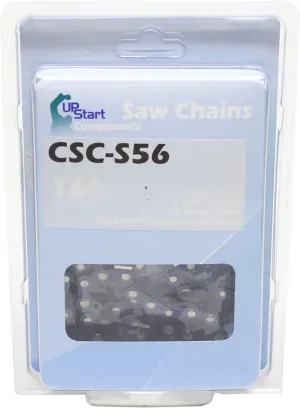 UpStart Components 6-Pack 16" Semi Chisel Saw Chain for Dolmar PS-35 Chainsaws - (16 inch, 3/8" Low Profile Pitch, 0.050" Gauge, 56 Drive Links, CSC-S56)