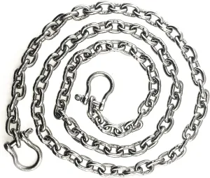 US STAINLESS Stainless Steel Windlass Anchor Chain 316 6mm (1/4") DIN766 by 6' with bow shackles