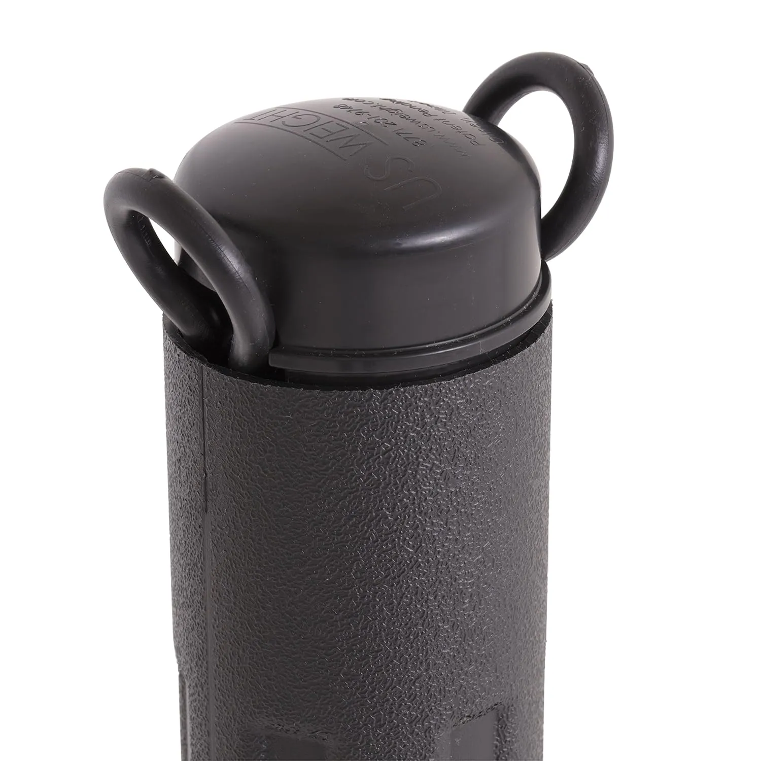 US Weight ChainBoss Black Stanchion With 10' of Black Plastic Chain - Weighted Base