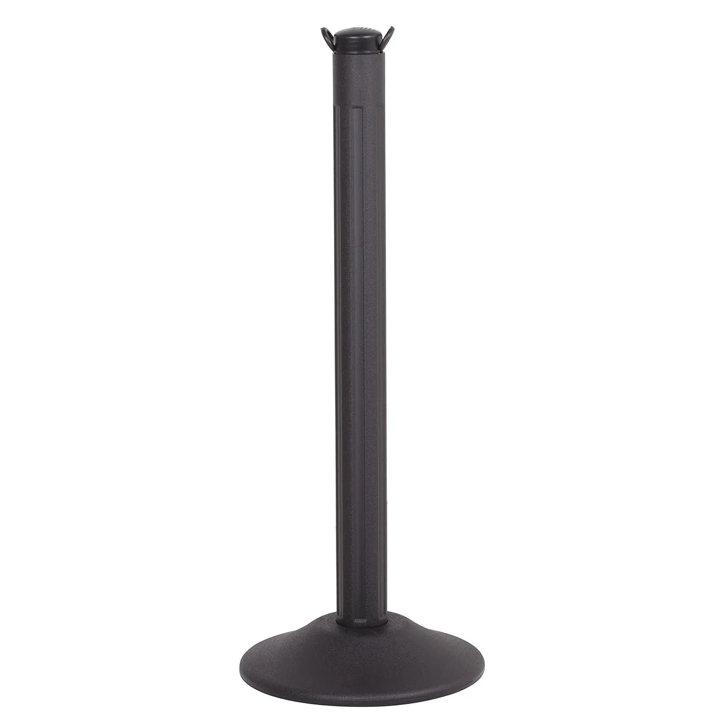 US Weight ChainBoss Black Stanchion With 10' of Black Plastic Chain - Weighted Base