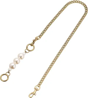 uxcell Purse Chain Strap, 75cm/29.5" Pearl Bead Handbag Chain Replacement Handle Extender Straps for Wallet Shoulder Crossbody Bag DIY, Bronze