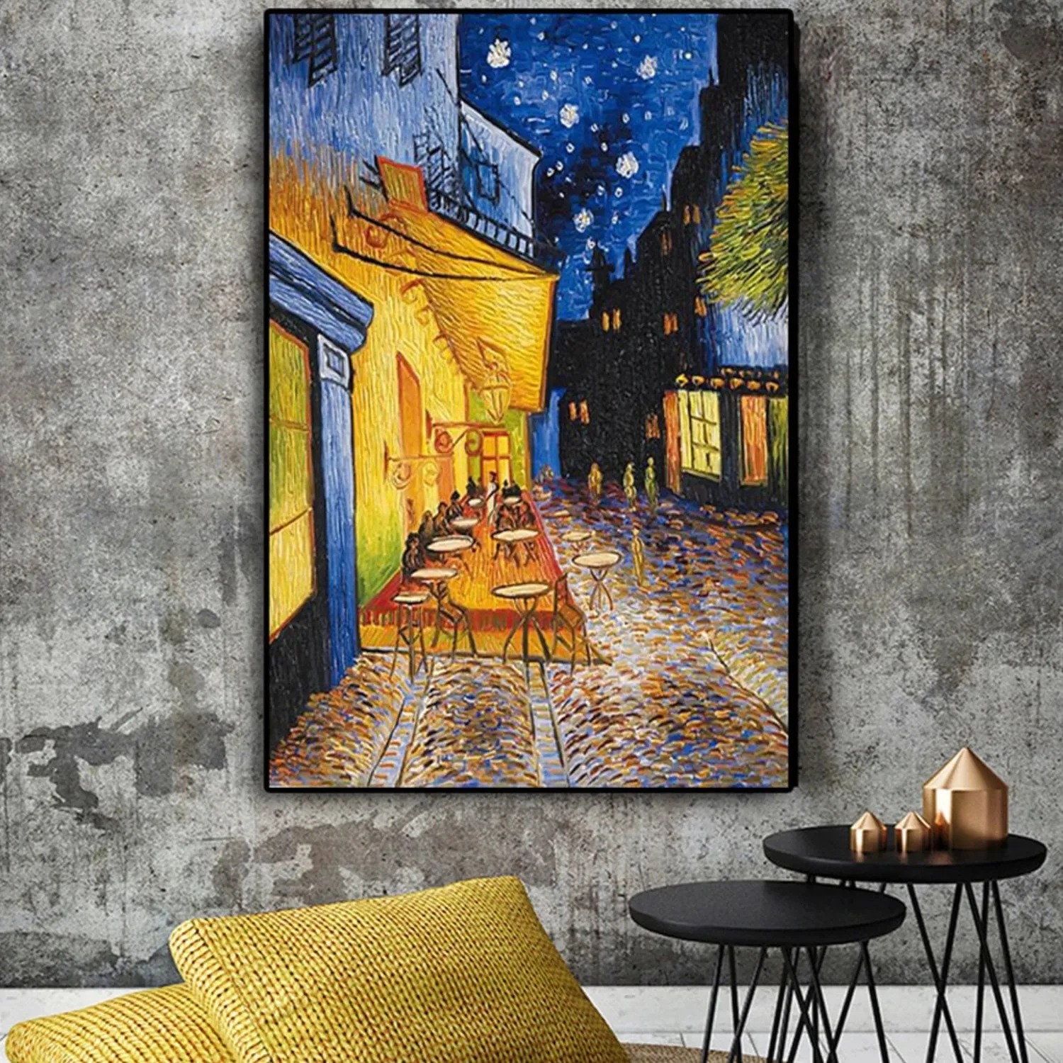 Van Gogh Style Cafe Terrace Night 100% Hand Painted Art
