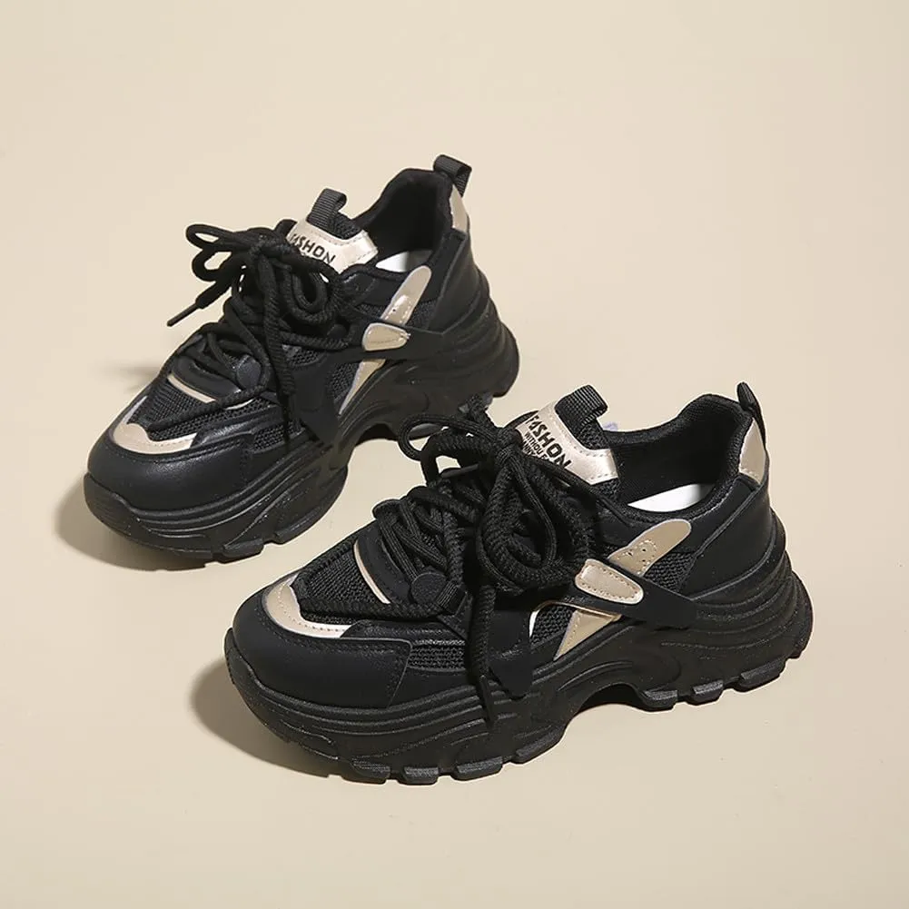 VAXAV Women's Fashion Breathable Mesh Platform Sneakers Casual Jogging Walking Shoes 5.5-8.5
