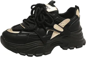 VAXAV Women's Fashion Breathable Mesh Platform Sneakers Casual Jogging Walking Shoes 5.5-8.5