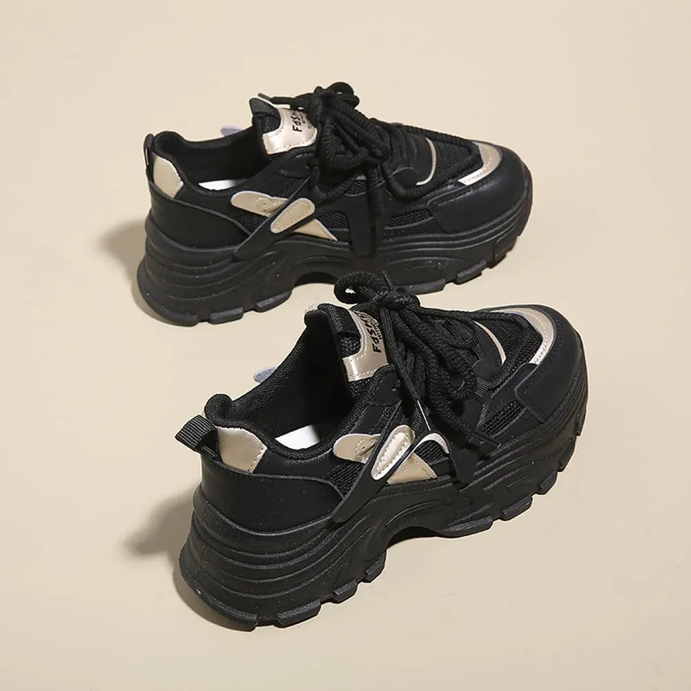 VAXAV Women's Fashion Breathable Mesh Platform Sneakers Casual Jogging Walking Shoes 5.5-8.5