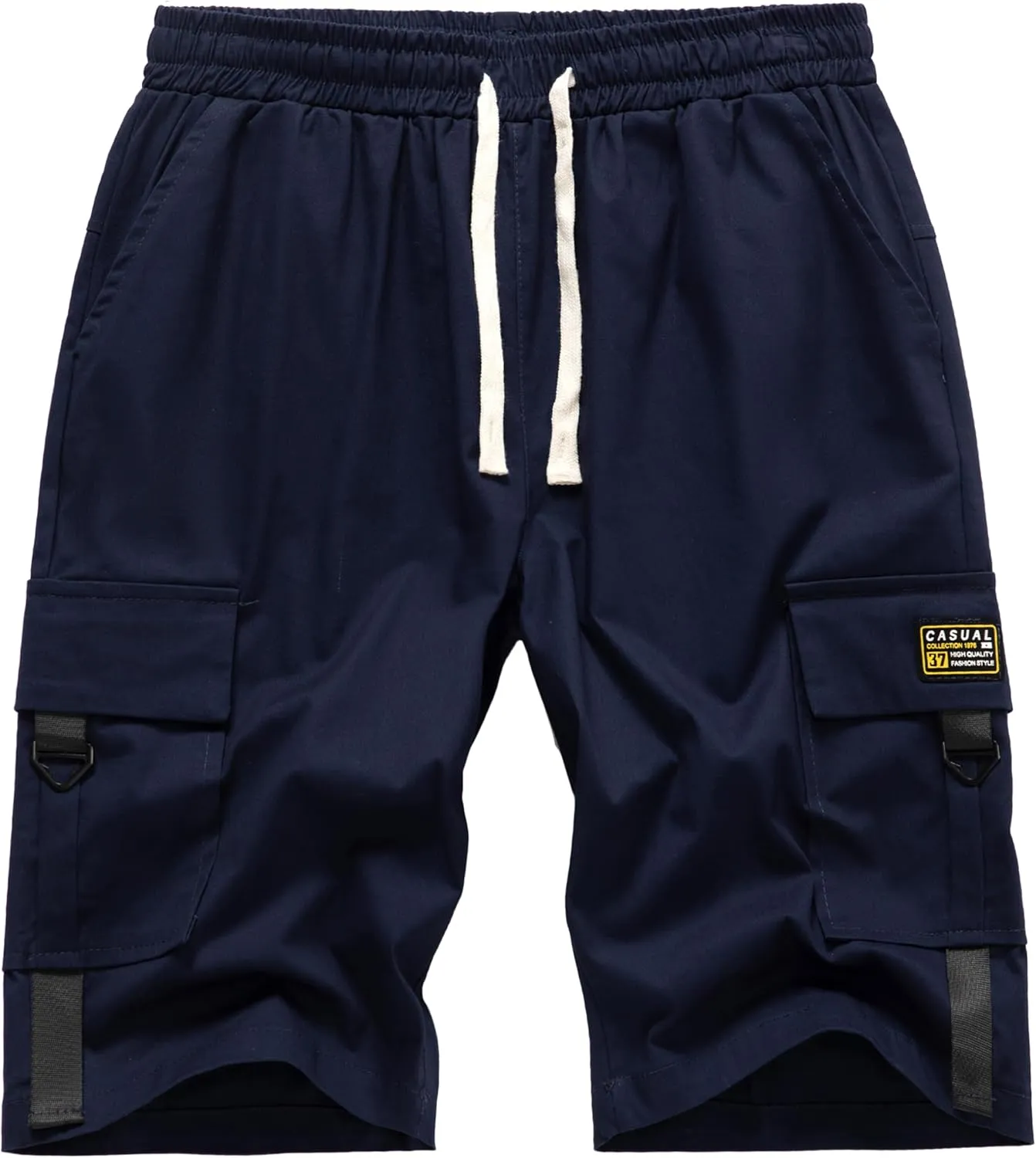 Vcansion Men's Casual Cotton Loose Fit Lightweight Multi-Pockets Cargo Shorts