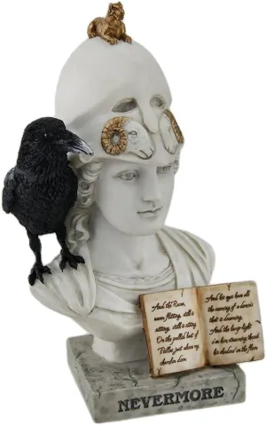 Veronese The Raven Nevermore On Pallas Athena Bust Statue