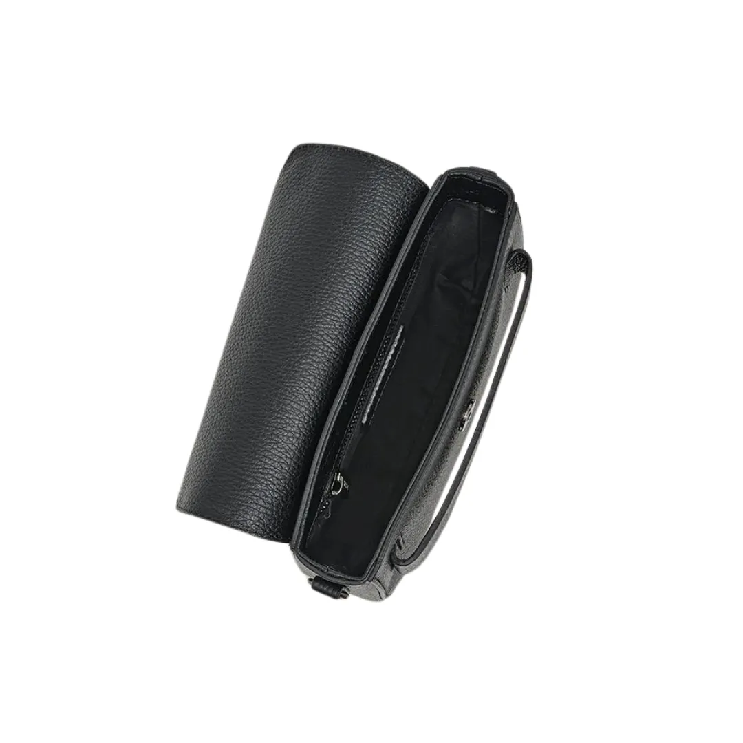 Vestirsi Zoe Black Crossbody Saddle Bag