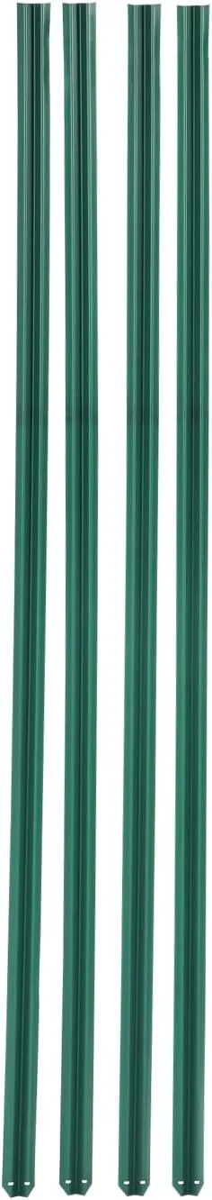 VEVOR Bottom Locking Privacy Slats, Single-Wall Vertical Bottom-Locking Slats for Chain-Link Fence, High-Density HDPE Chain Link Slats Ideally Fit 5' High Fence for Garden, Farm, Sports Field(Green)