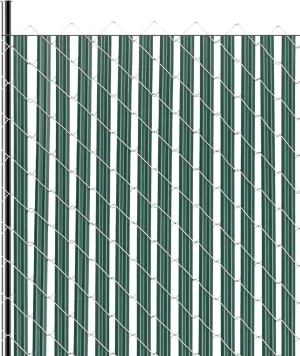 VEVOR Bottom Locking Privacy Slats, Single-Wall Vertical Bottom-Locking Slats for Chain-Link Fence, High-Density HDPE Chain Link Slats Ideally Fit 5' High Fence for Garden, Farm, Sports Field(Green)