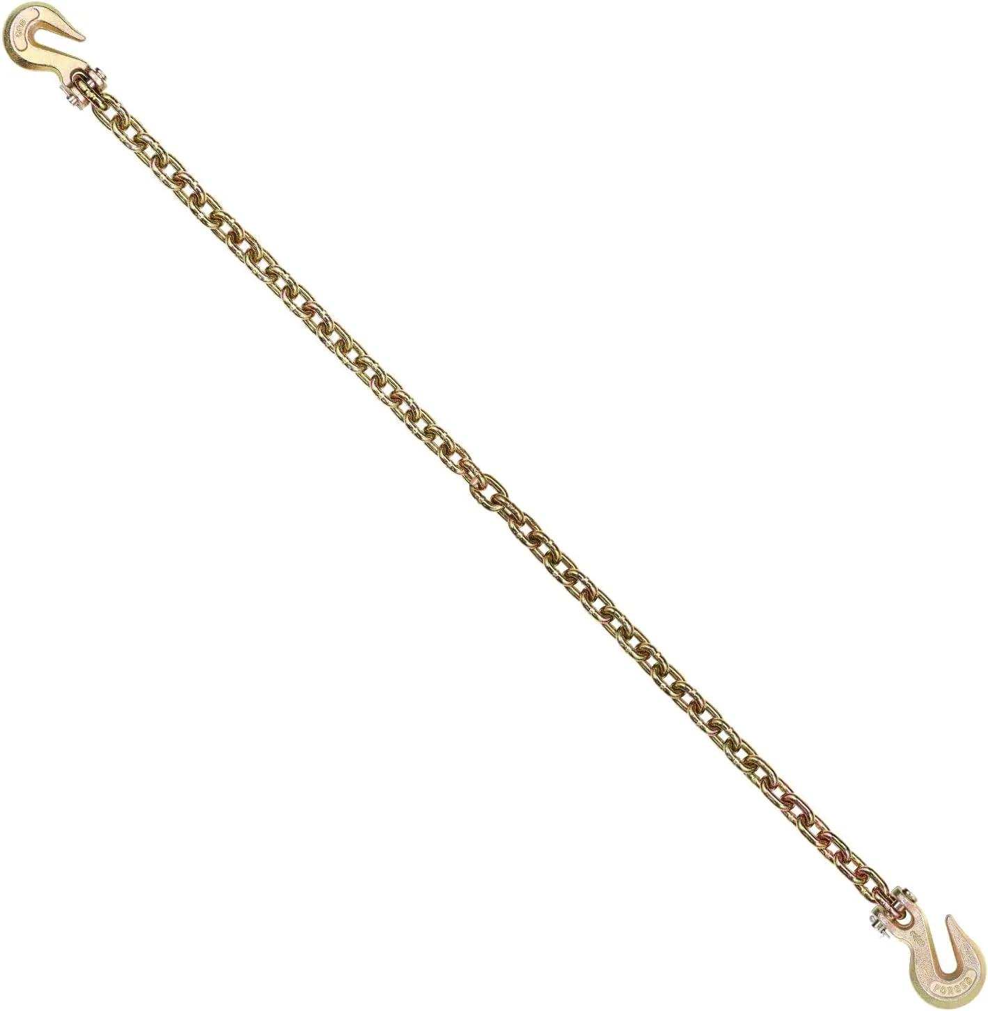 VEVOR G80 Transport Binder Chain, 3/8" x 10.3' Tow Chain with Clevis Grab Hooks, 7100 lbs Safe Working Load, Heavy Duty Trailer Logging Chain for Transporting Towing Truck Tie Down Binding Equipment