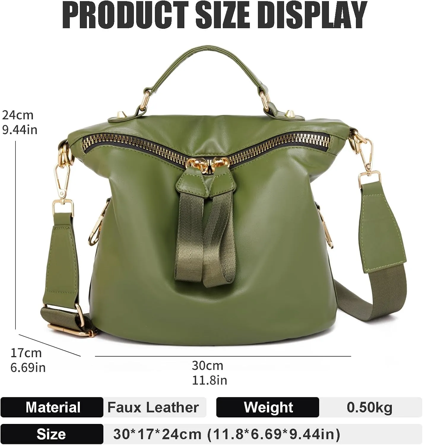 VGOAL Crossbody Bags for Women, Large-Capacity Women Handbag Casual Lightweight Travel Shopping Waterproof Shoulder Bag