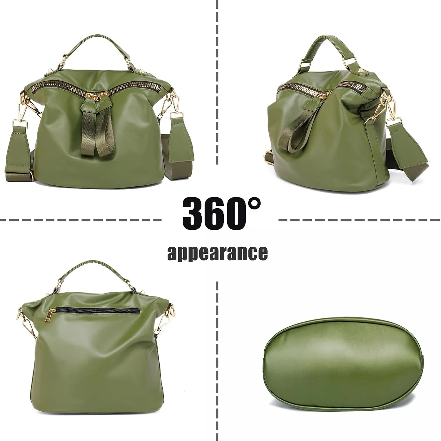 VGOAL Crossbody Bags for Women, Large-Capacity Women Handbag Casual Lightweight Travel Shopping Waterproof Shoulder Bag