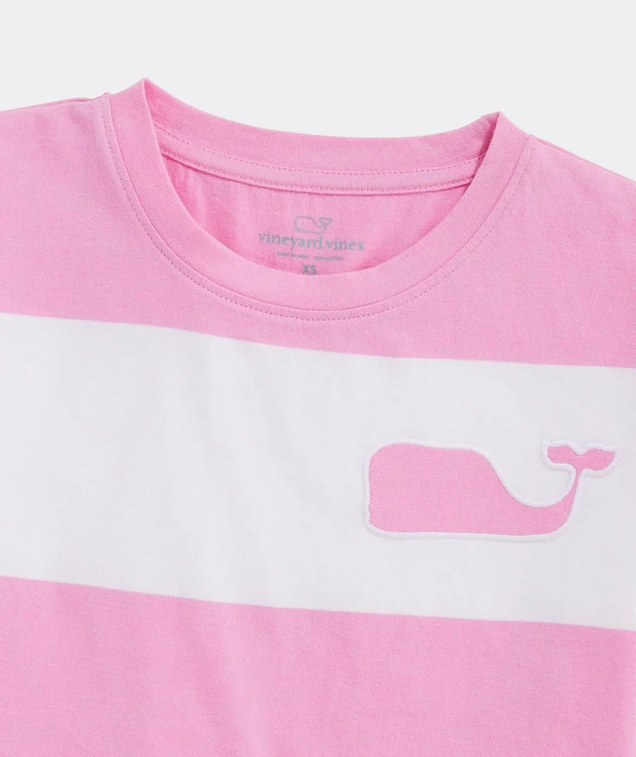 vineyard vines Girls' Boxy Whale Patch Tee