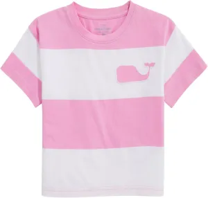 vineyard vines Girls' Boxy Whale Patch Tee
