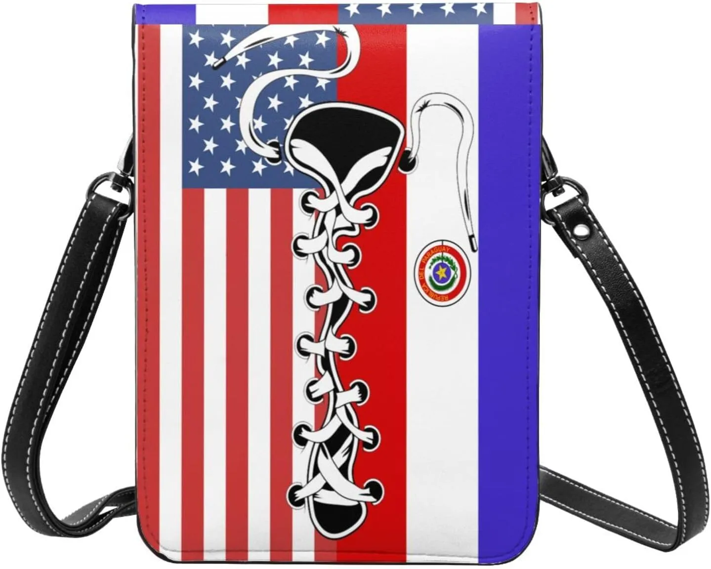 Vintage America Slovakia Slovakian Flag Funny Shoelace Small Crossbody Purse Cell Phone Bag for Women