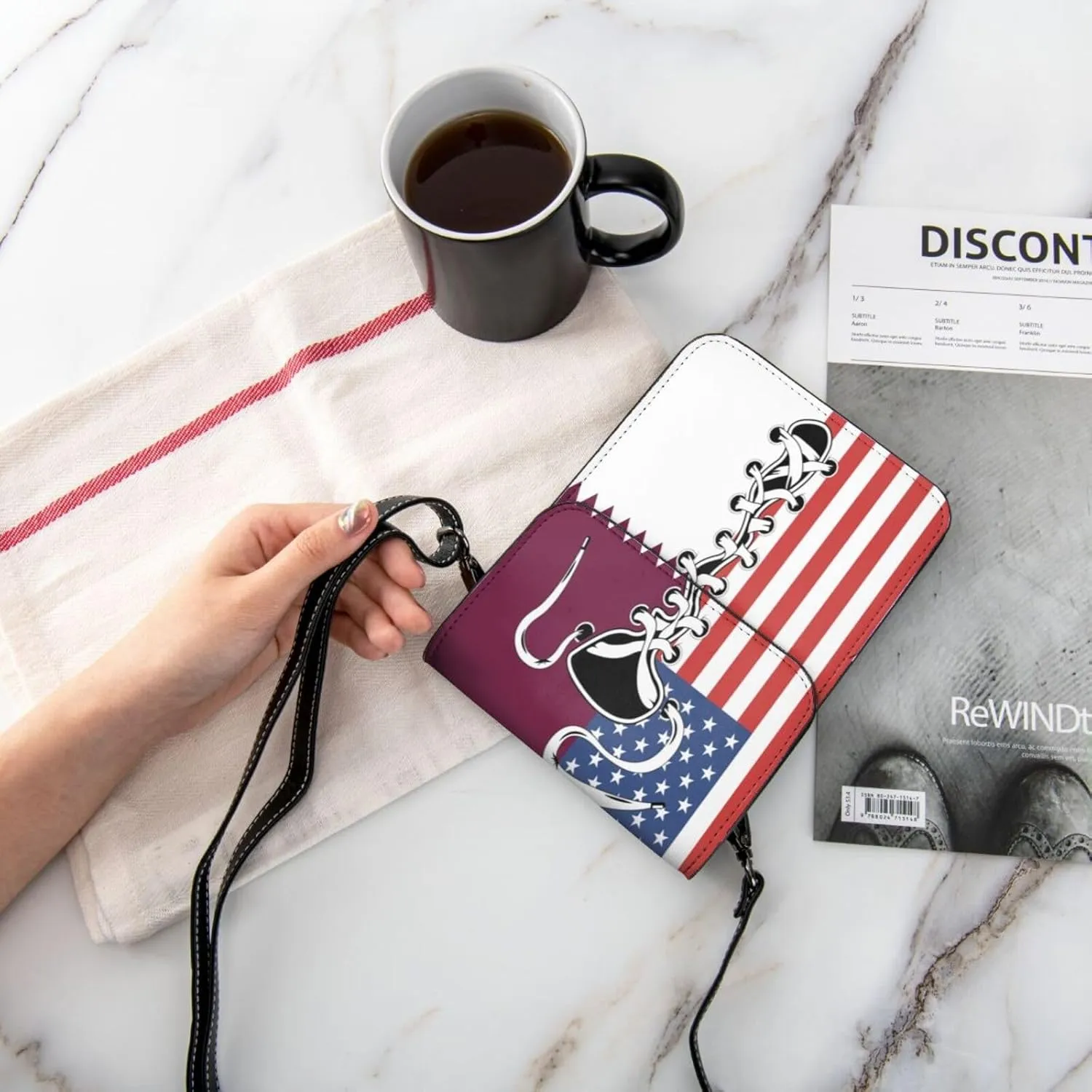 Vintage America Slovakia Slovakian Flag Funny Shoelace Small Crossbody Purse Cell Phone Bag for Women