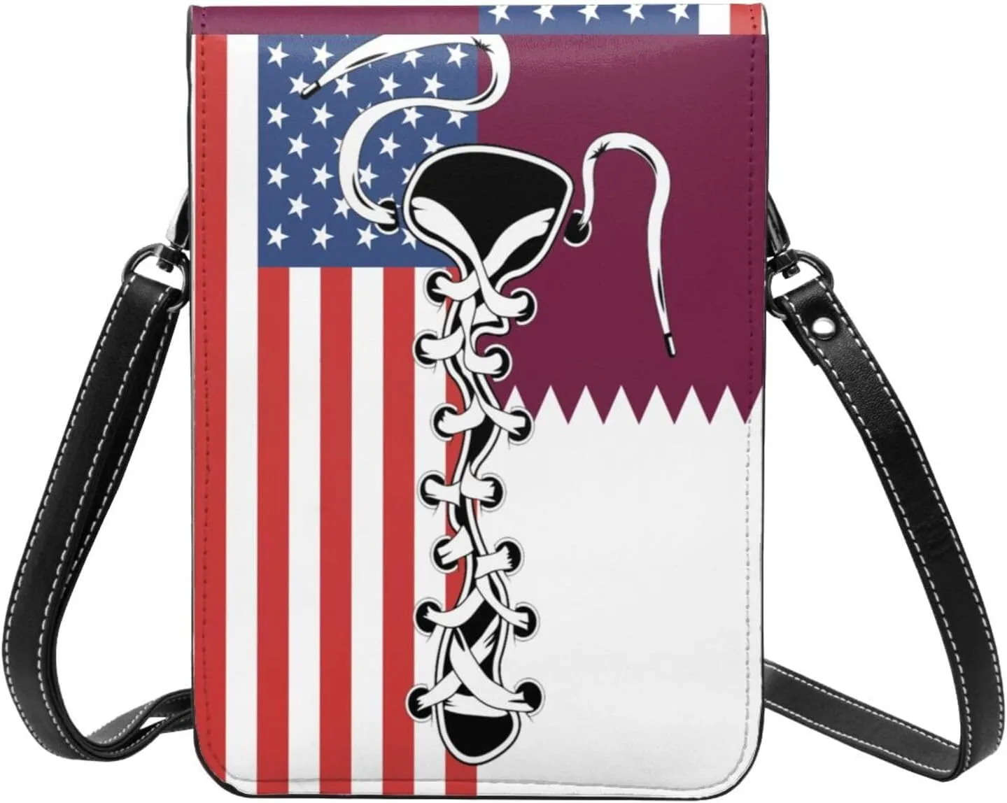 Vintage America Slovakia Slovakian Flag Funny Shoelace Small Crossbody Purse Cell Phone Bag for Women