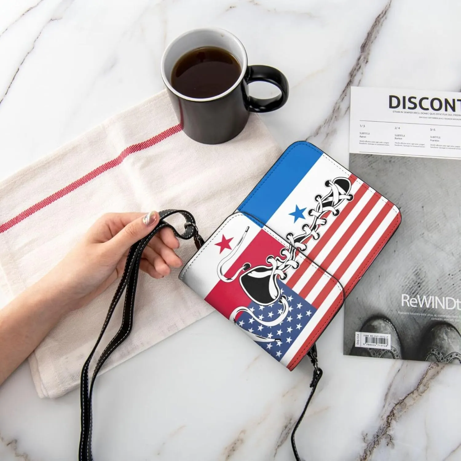 Vintage America Slovakia Slovakian Flag Funny Shoelace Small Crossbody Purse Cell Phone Bag for Women