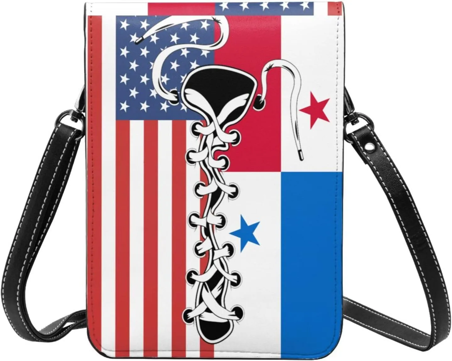Vintage America Slovakia Slovakian Flag Funny Shoelace Small Crossbody Purse Cell Phone Bag for Women