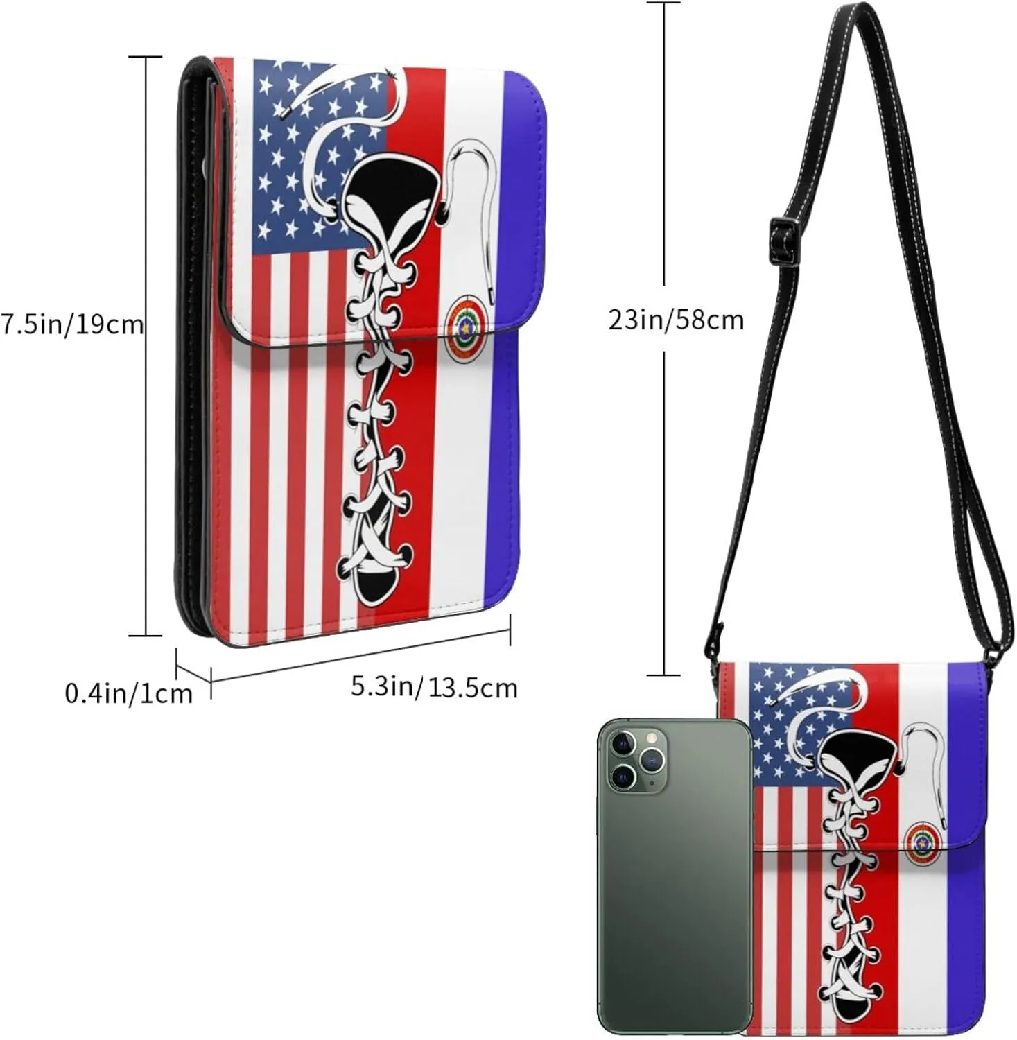 Vintage America Slovakia Slovakian Flag Funny Shoelace Small Crossbody Purse Cell Phone Bag for Women