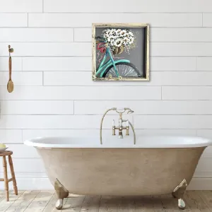 Vintage Bicycle with Daisies Hand Painted