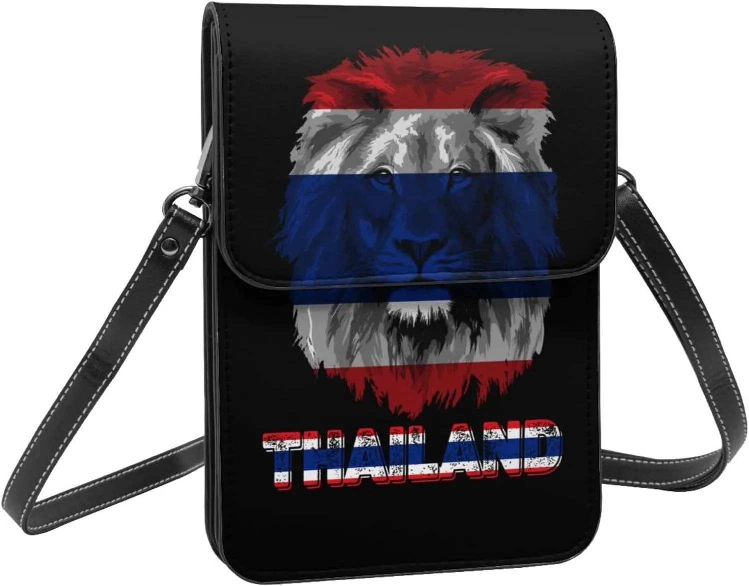 Vintage Cote D'Ivoire Flag Lion Head Small Crossbody Purse Cell Phone Bag for Women