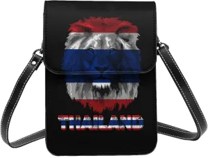 Vintage Cote D'Ivoire Flag Lion Head Small Crossbody Purse Cell Phone Bag for Women